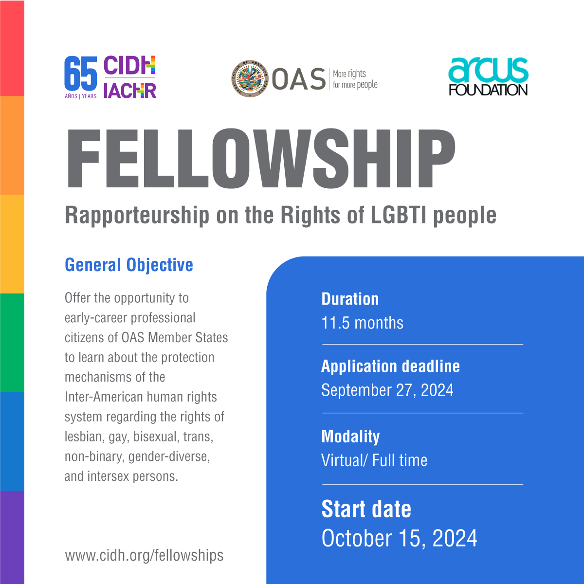 Fellowship for the Rapporteurship on the Rights of LGBTI people period 2024-2025